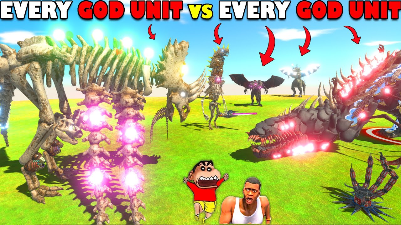 EVERY GOD UNIT vs EVERY GOD UNIT for THOR HYDRA and MECHA HYDRA and ALZARO | SHINCHAN and CHOP ARBS