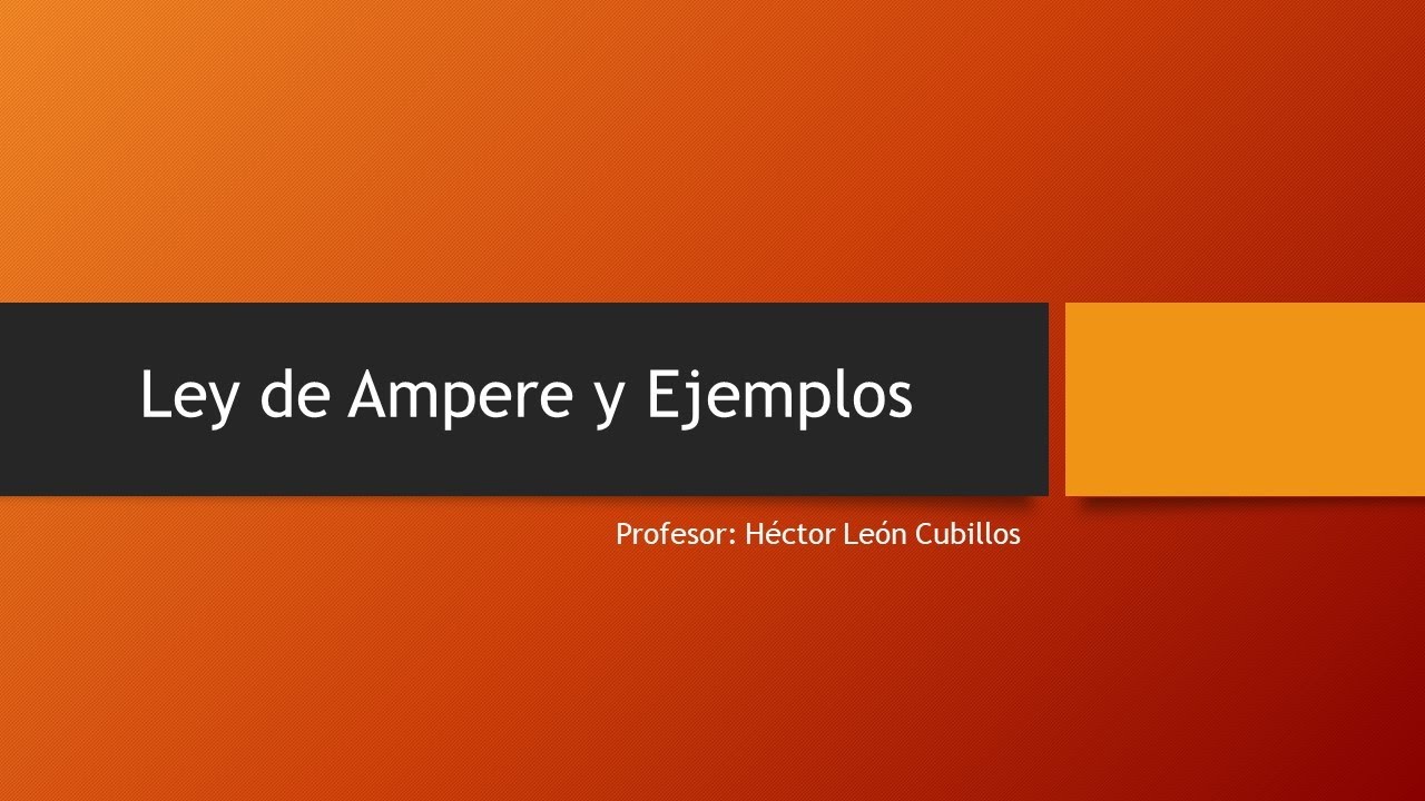 Ley de Ampere y Dos ejercicios