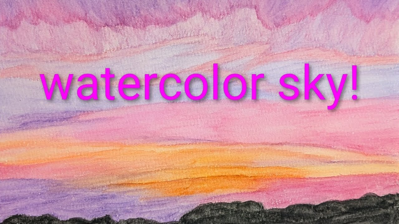 Watercolor pencil sky