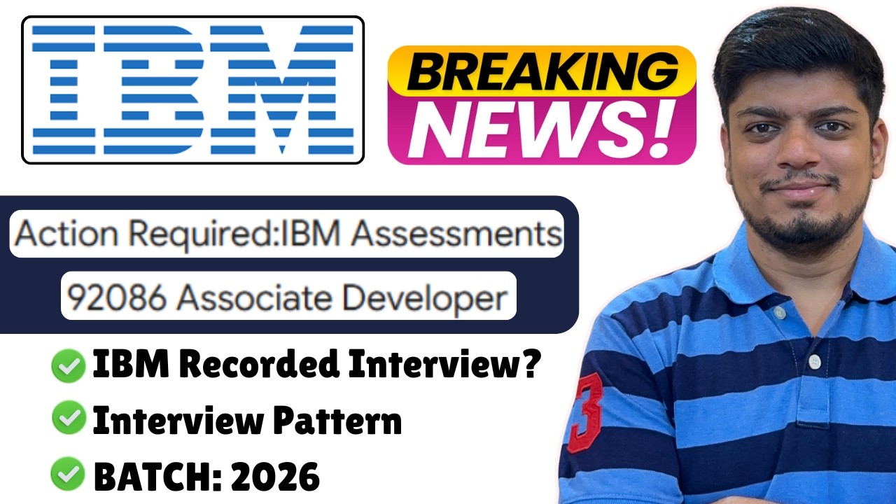 🔥IBM SD Interview Started | IBM Software Developer 2026 BATCH | IBM Recorded Interview Pattern