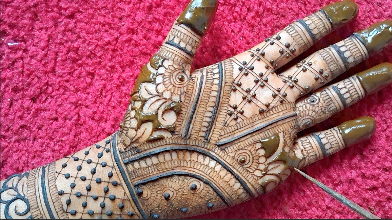 Simple Mehndi Design | Semi Bridal Mehndi Design | Beautiful Front Hand Mehndi Design