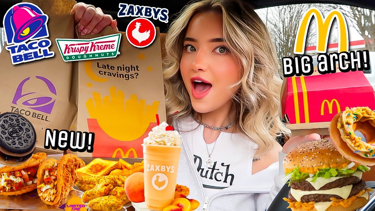 Eating The NEWEST FAST FOOD Menu Items for 24 HOURS!