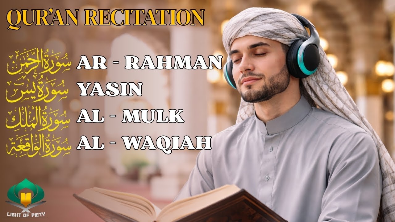 Beautiful Quran Morning Qur'an | Surah Ar-Rahman, Yasin, Al-Mulk, Al-Waqiah - By Alaa Aqel