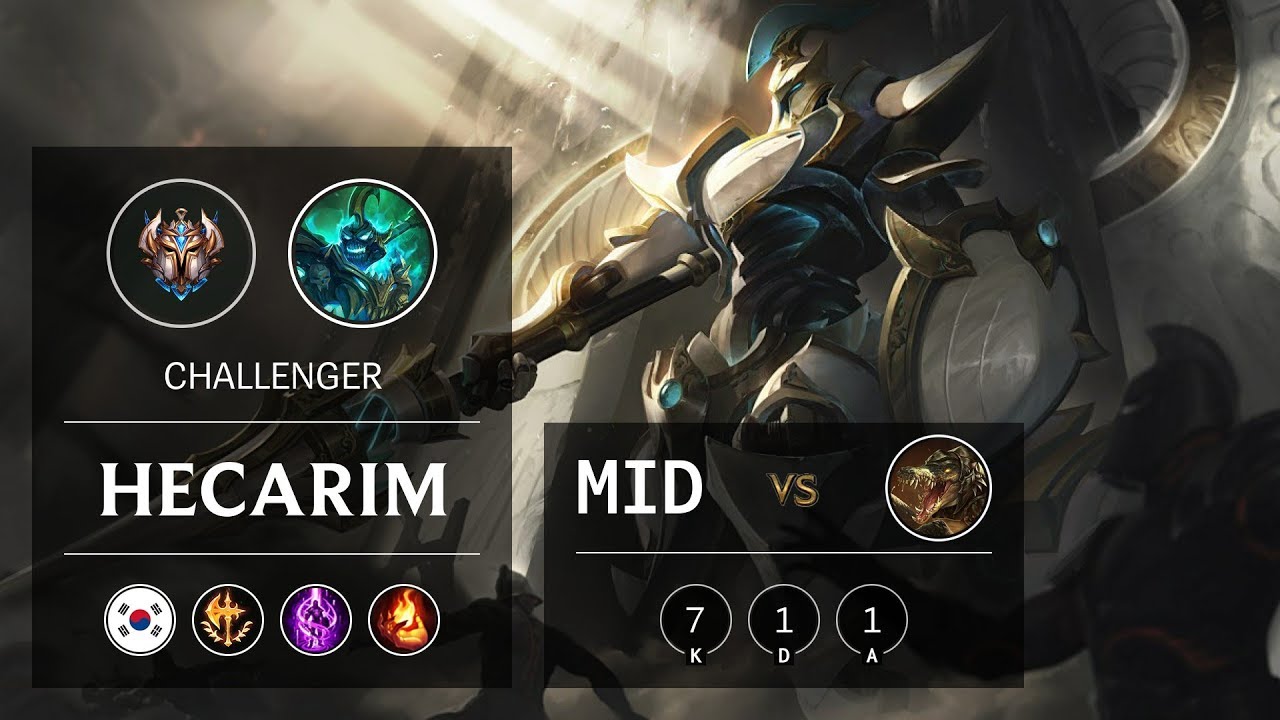 Hecarim Mid vs Renekton - KR Challenger Patch 9.10