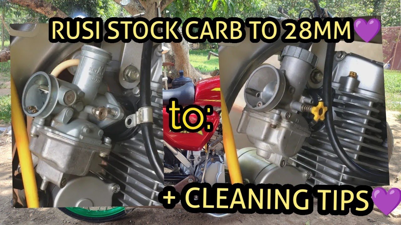 RUSI STOCK CARB TO 28MM + CLEANING