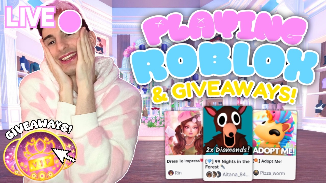 🔴 LIVE - PLAY ROBLOX WITH ME & WIN GIVEAWAYS! COME JOIN!