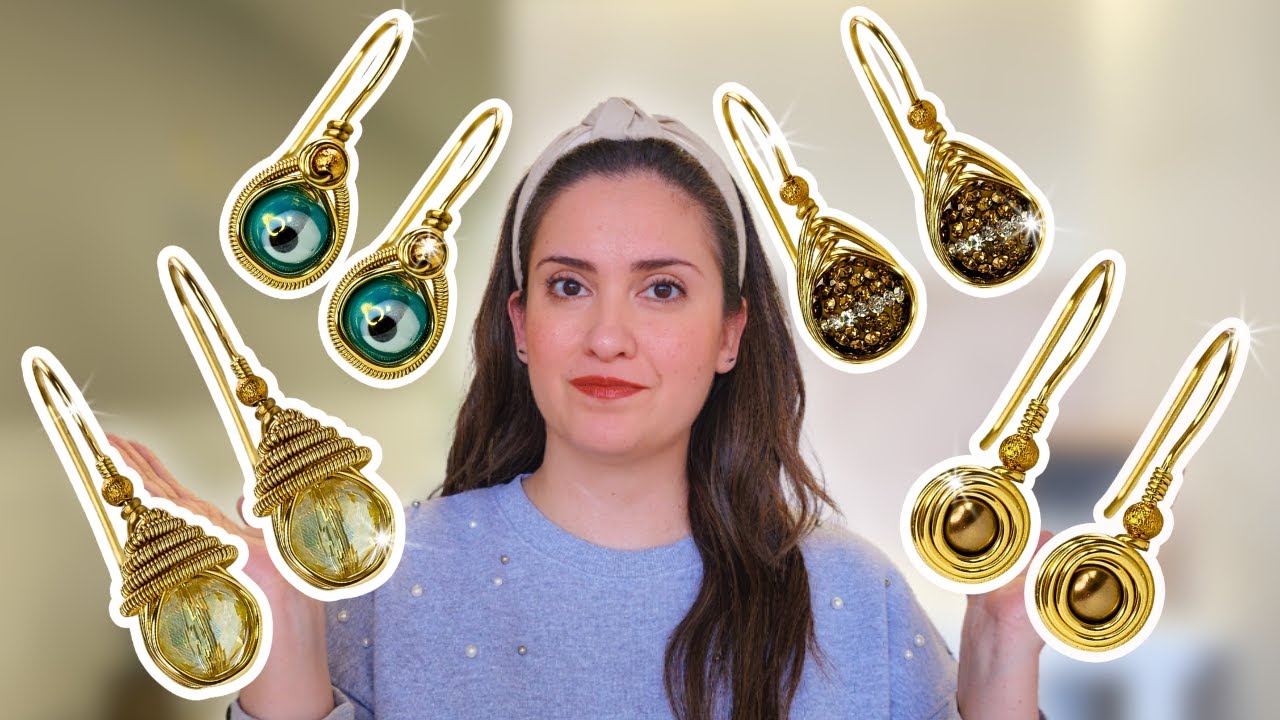 Aprende a hacer aretes elegantes con alambre & cristal|Masterclass #6