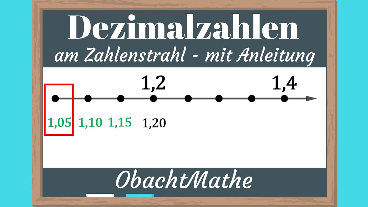 Dezimalzahlen (Kommazahlen) am Zahlenstrahl ablesen und eintragen | ganz einfach erklärt ObachtMathe