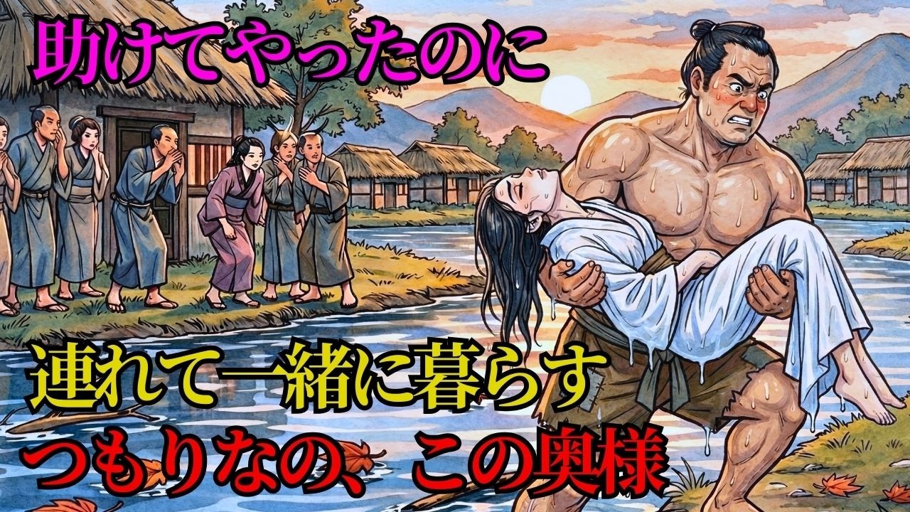川で溺れる武家の奥方を救ったらビンタ？「貞操を汚された」と貧乏下男の家に居座った女の正体 | 野談 | 時代劇 | 昔話 | 説話 | 民話
