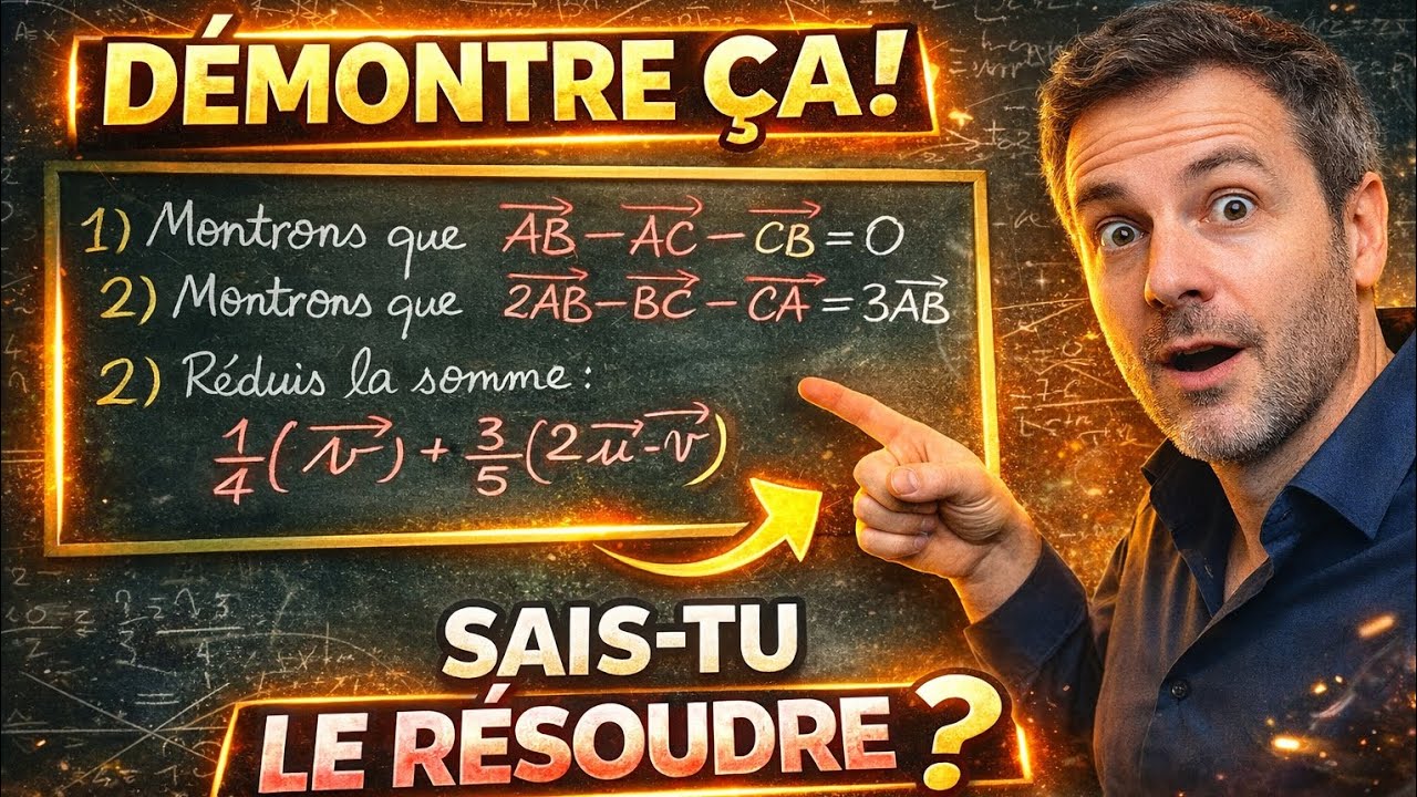 Vecteurs : égalité de Chasles , somme et différence de plusieurs Vecteurs 