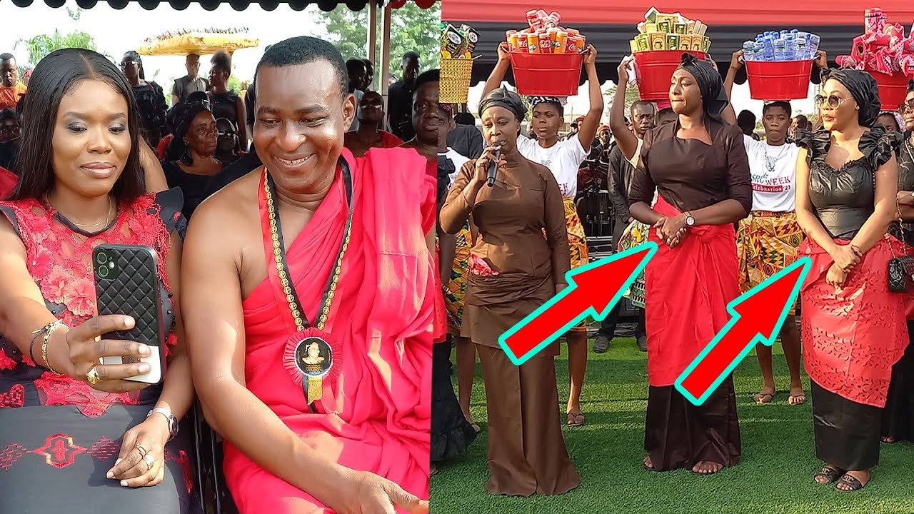 Chairman Wontumi Two Wives Present Him with Funeral Donations Watch What The Presenter Said!