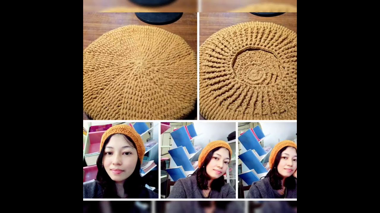 Móc mũ nồi len- Crochet woolen hat- Luong handmade