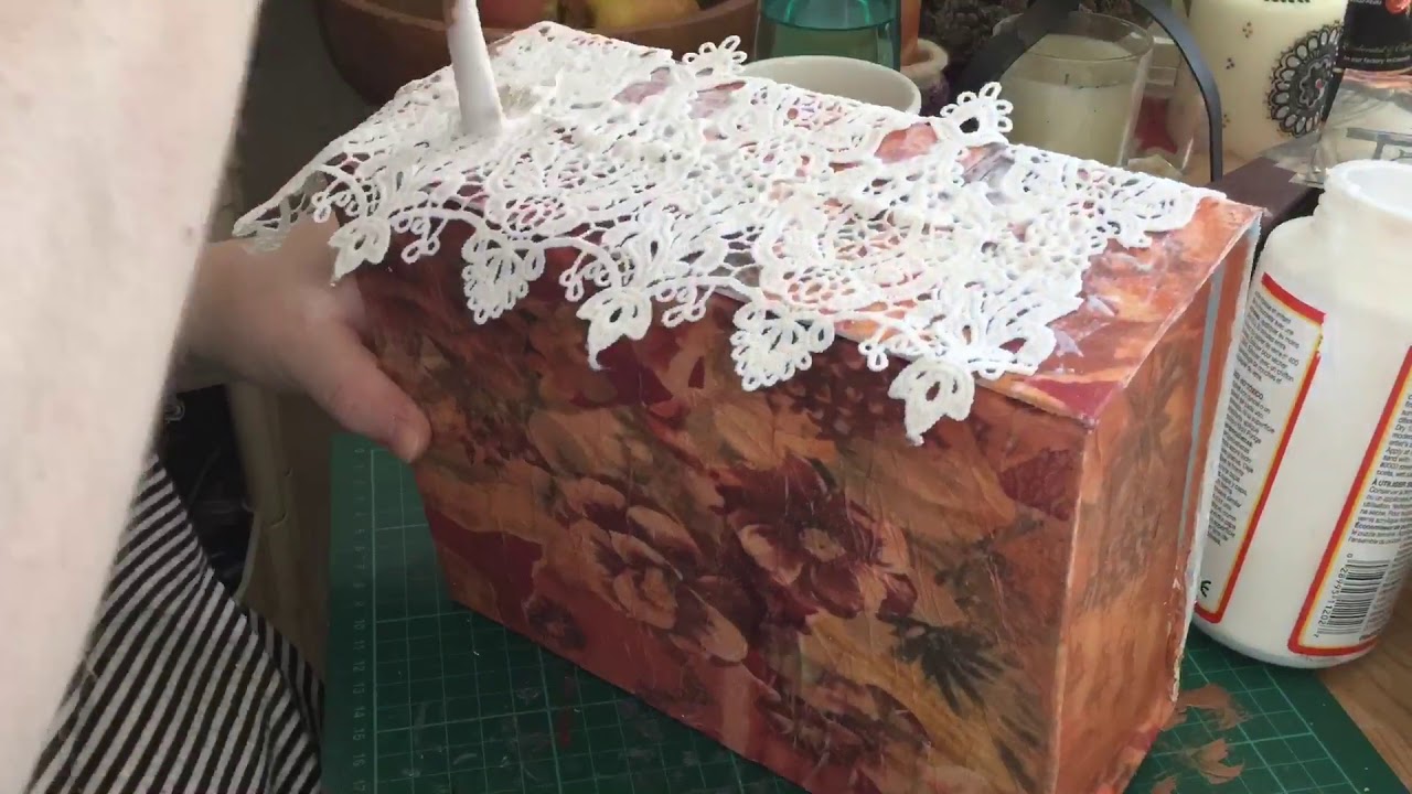 For the love of vintage/shabby chic collab - upcycled craft box