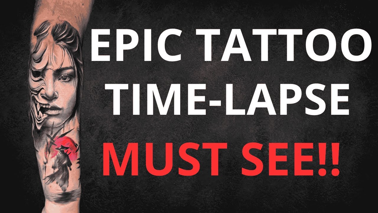 Epic Japanese Oni Mask, Samurai & Geisha Tattoo | Time-Lapse