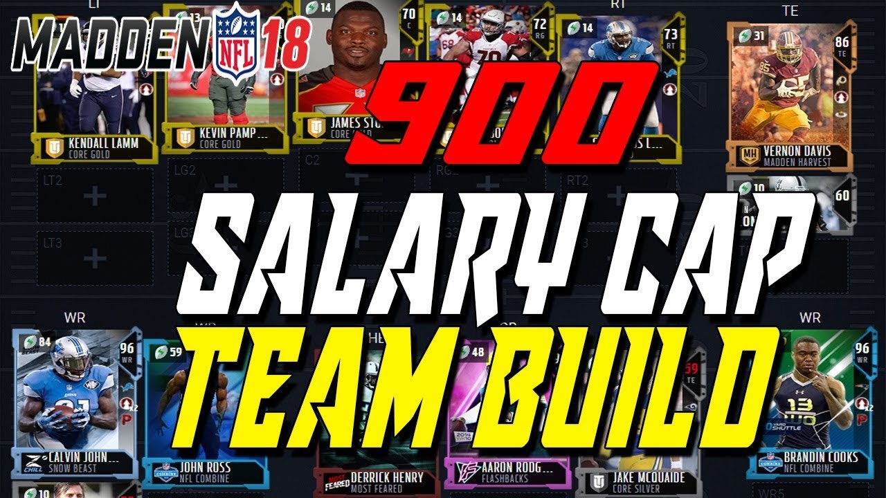 MADDEN 18 HOW TO BUILD THE BEST 900 SALARY CAP GOD SQUAD! | BEST SC TEAM | SALARY CAP TEAM BUILDER