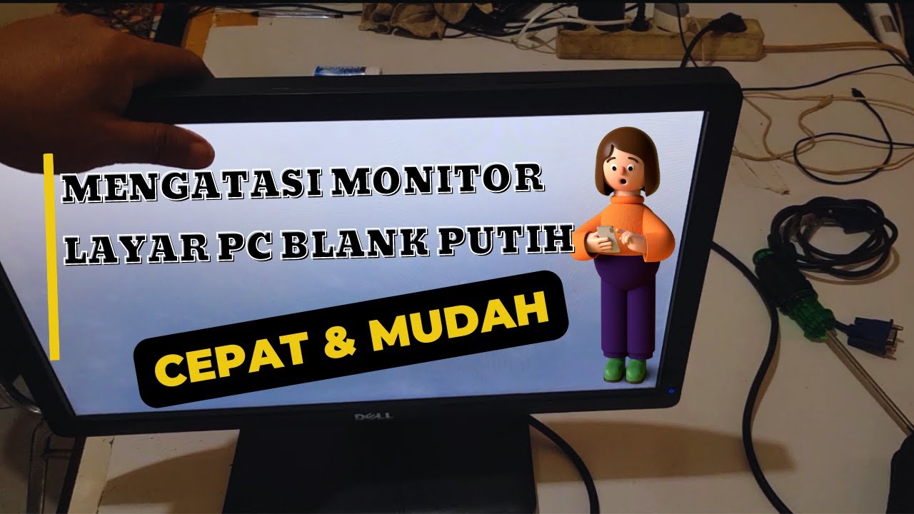 SERVIS LAYAR MONITOR PC MINUS BLANK PUTIH