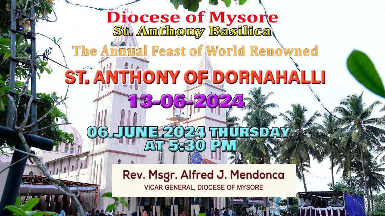 ST. ANTHONY'S BASILICA, DORNAHALLI || NOVENA MASS || LIVE STREAM || 06-06-2024