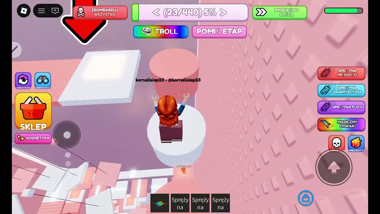 Truskawkowe obby roblox
