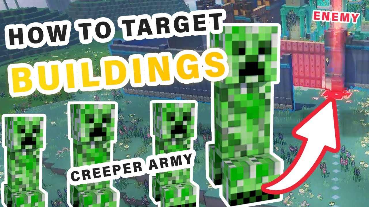 How to Make your MOBS Attack Specific Buildings | Attack Strategy ► Minecraft Legends