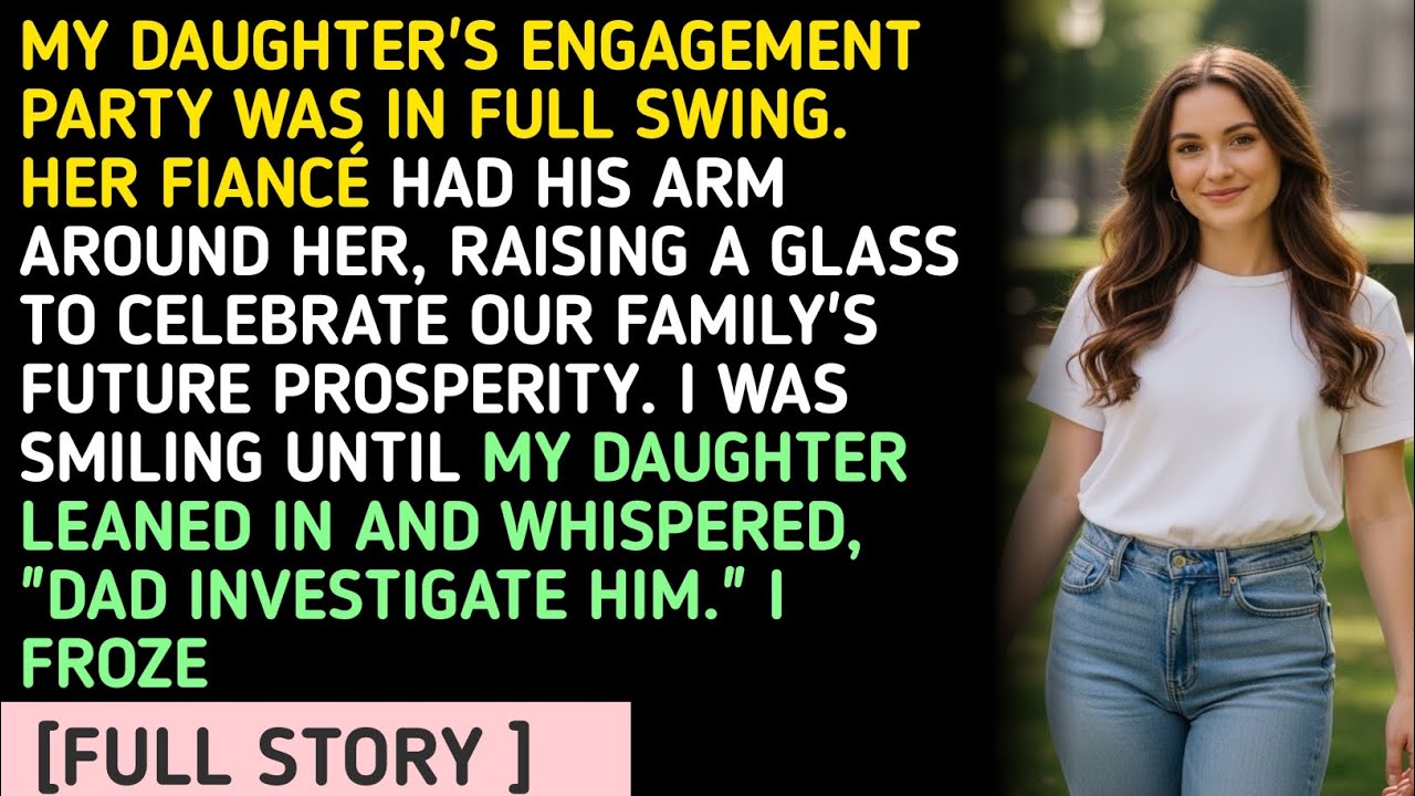 MY DAUGHTER'S ENGAGEMENT PARTY WAS IN FULL SWING. HER FIANCÉ HAD HIS ARM AROUND HER, RAISING A GL...