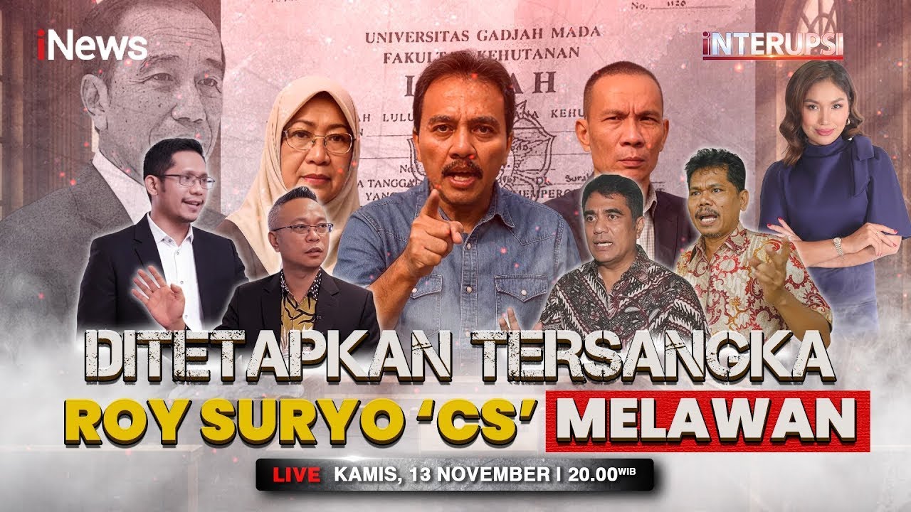 🔴LIVE Ditetapkan Tersangka, Roy Suryo 'CS' Melawan | iNTERUPSI 13/11