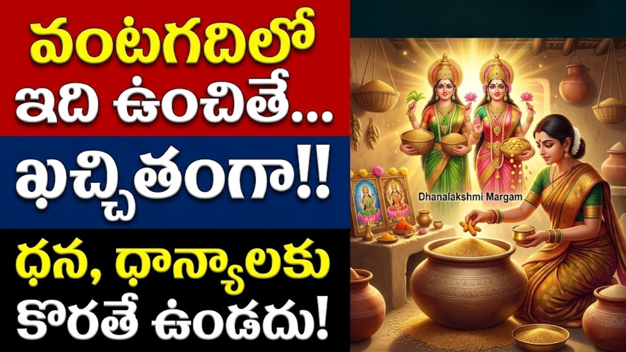 వంటగదిలో ఇది ఉంచితే... చాలు! ఇల్లు కుబేర స్థానం అవుతుంది! || Secret Kitchen Tip for Money