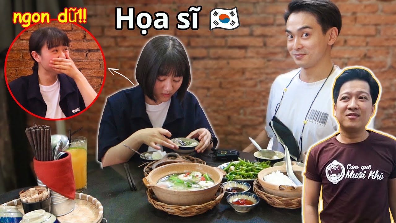 Mời họa sĩ Hàn Quốc ăn thử 