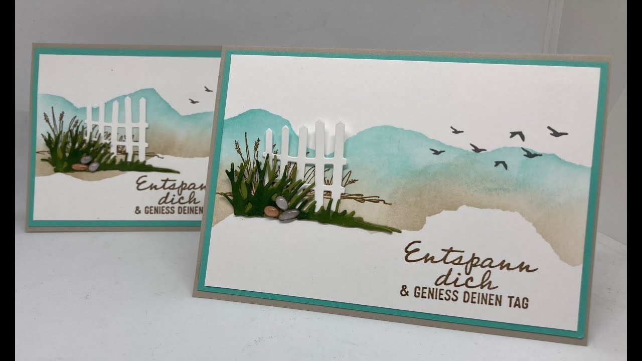 Stampin'UP! ~  Neue Horizonte ~Maskiertechnik mit den Blendpinseln ~