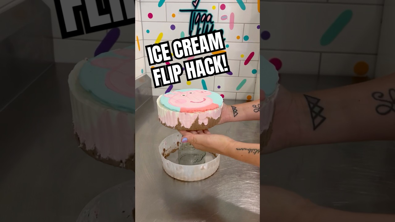 ICE CREAM CAKE FLIP HACK!