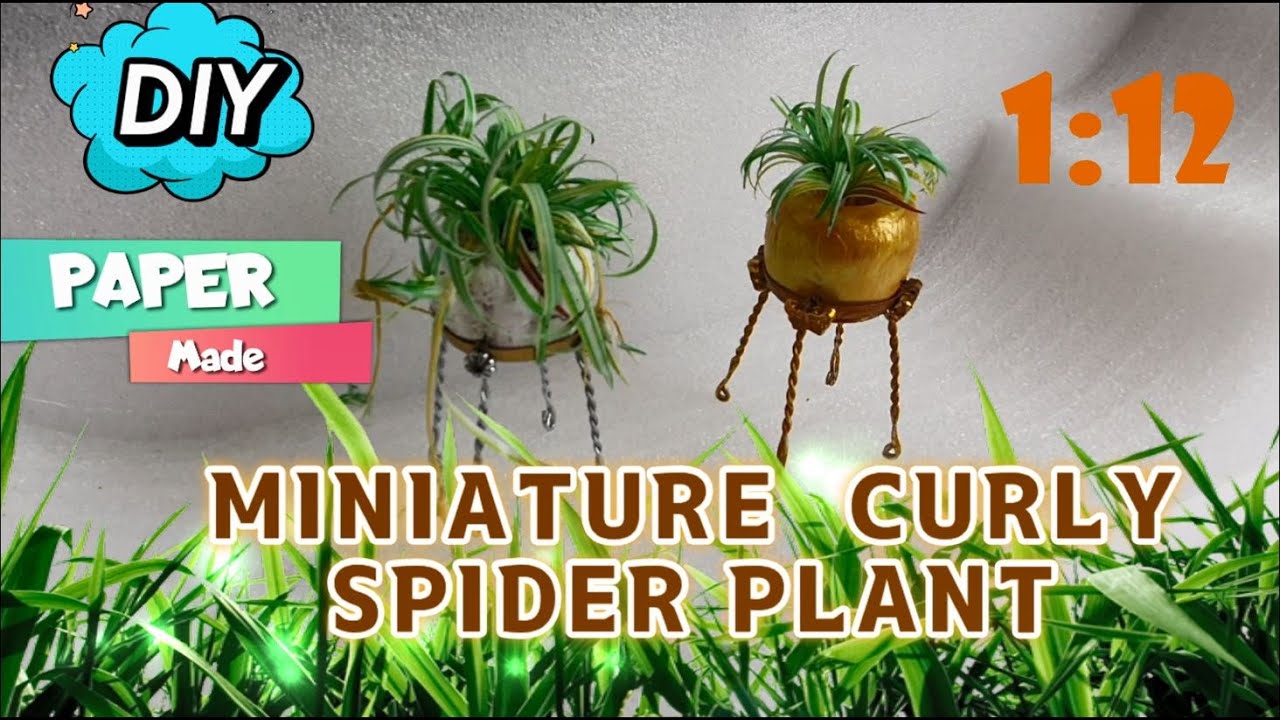 DIY MINIATURE SPIDER PLANT IN 1:12