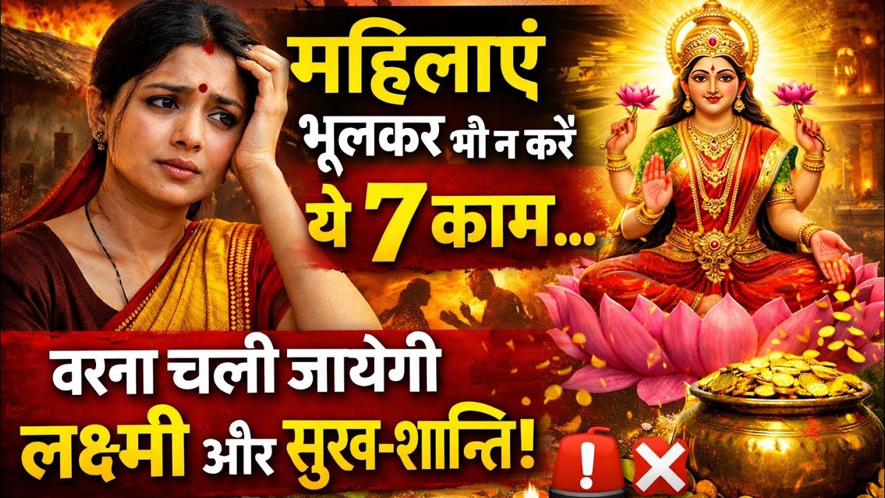 “महिलाएं भूलकर भी न करें ये 7 काम… वरना घर से चली जाती है लक्ष्मी और सुख-शांति | Dharmik Rahasya”