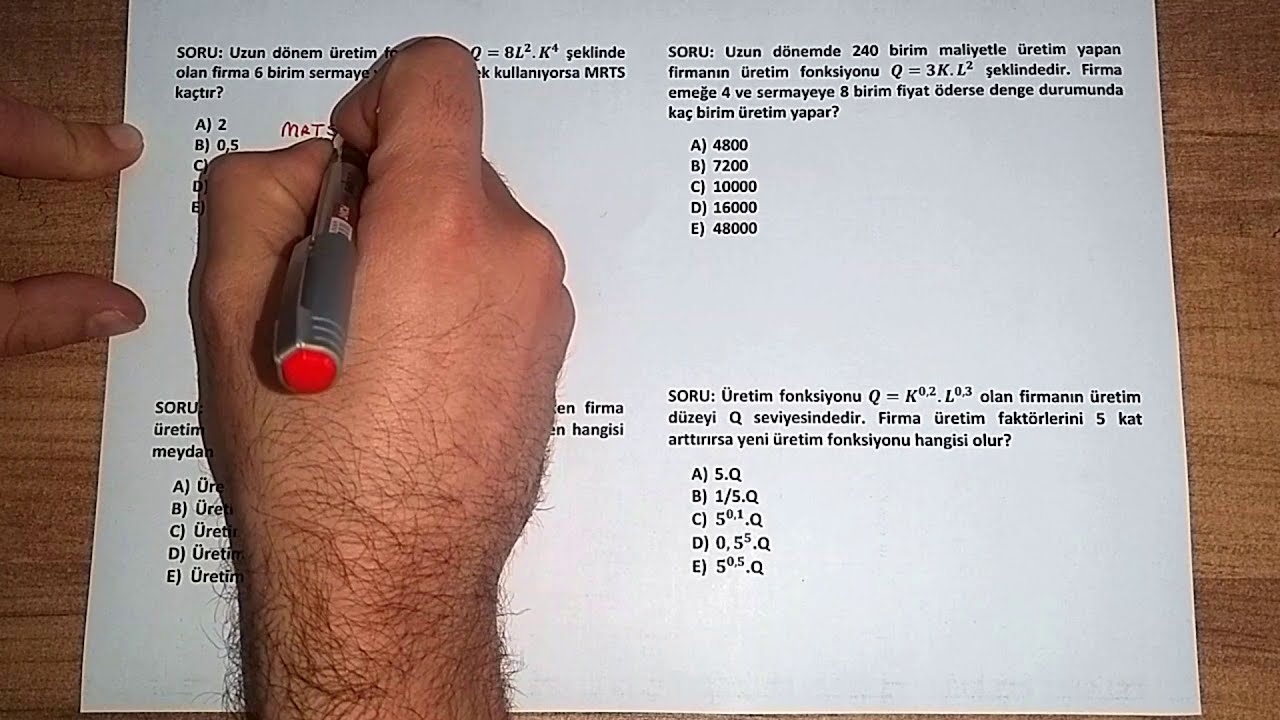 27) ÜRETİM SORU ÇÖZÜMÜ - 5
