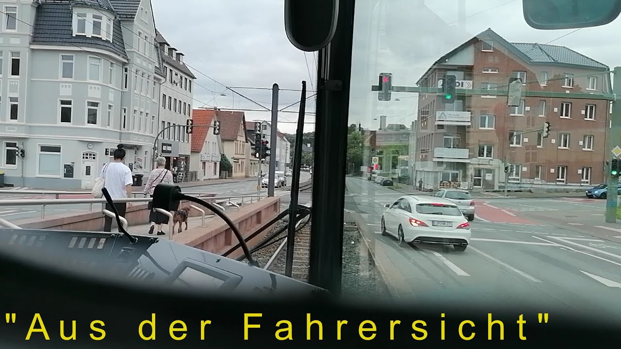 Mitfahrt in der Stadtbahnlinie 1 von 