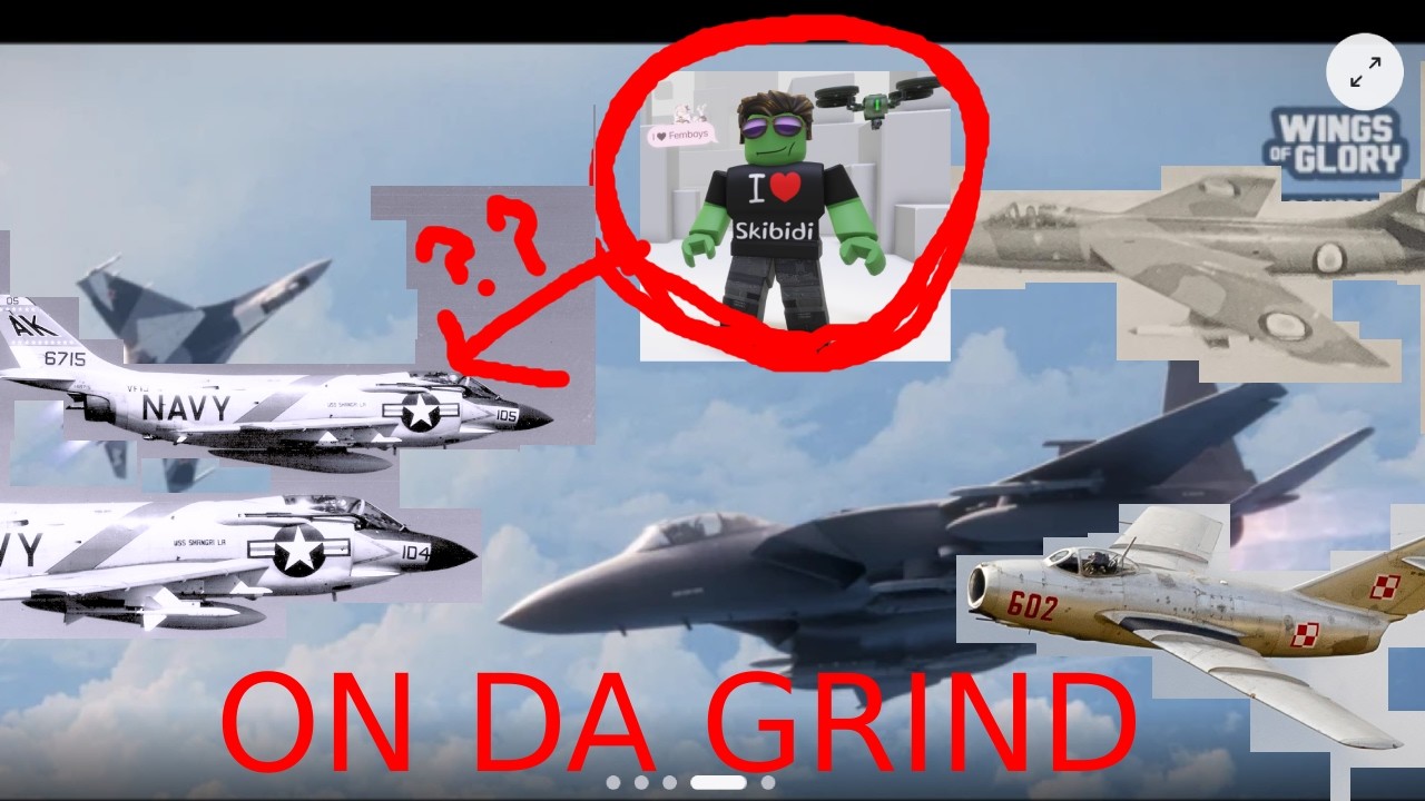Grinding for new jets in Wings of Glory (Roblox)