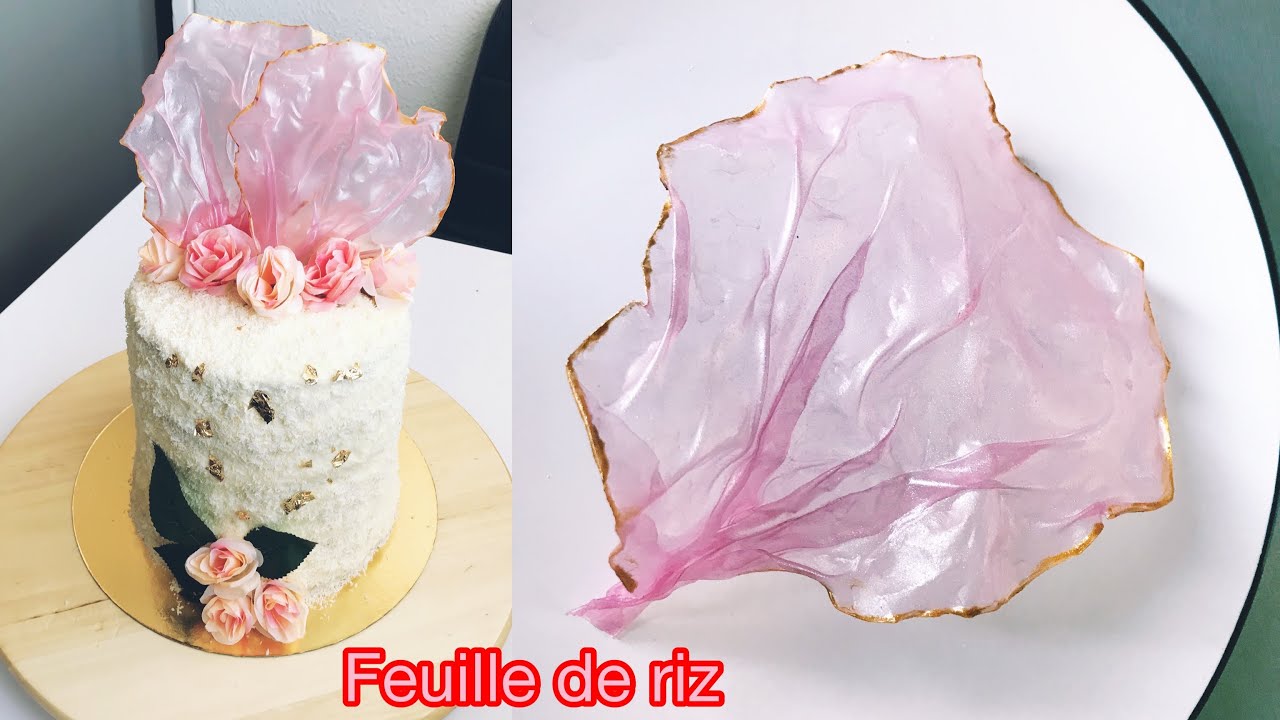 Feuille de riz décoration pour cake design
