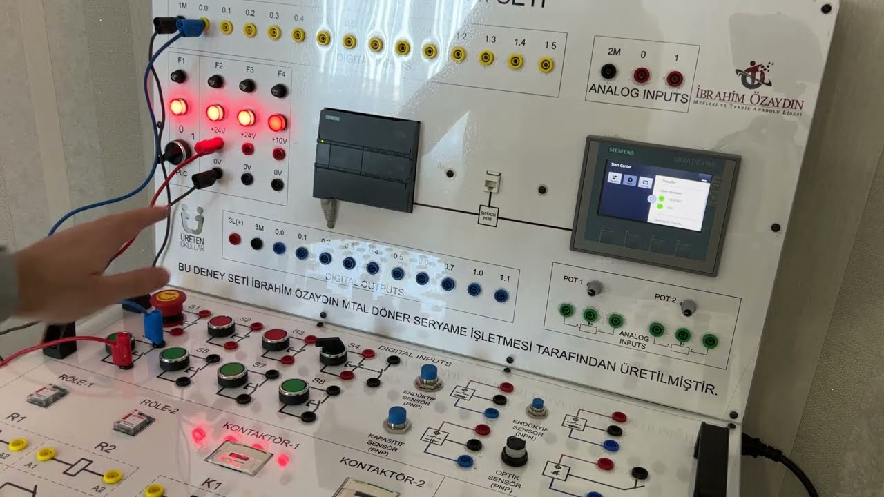 PLC EĞİTİMİ-BUTON İLE LAMBA YAKMA UYGULAMASI-DERS1