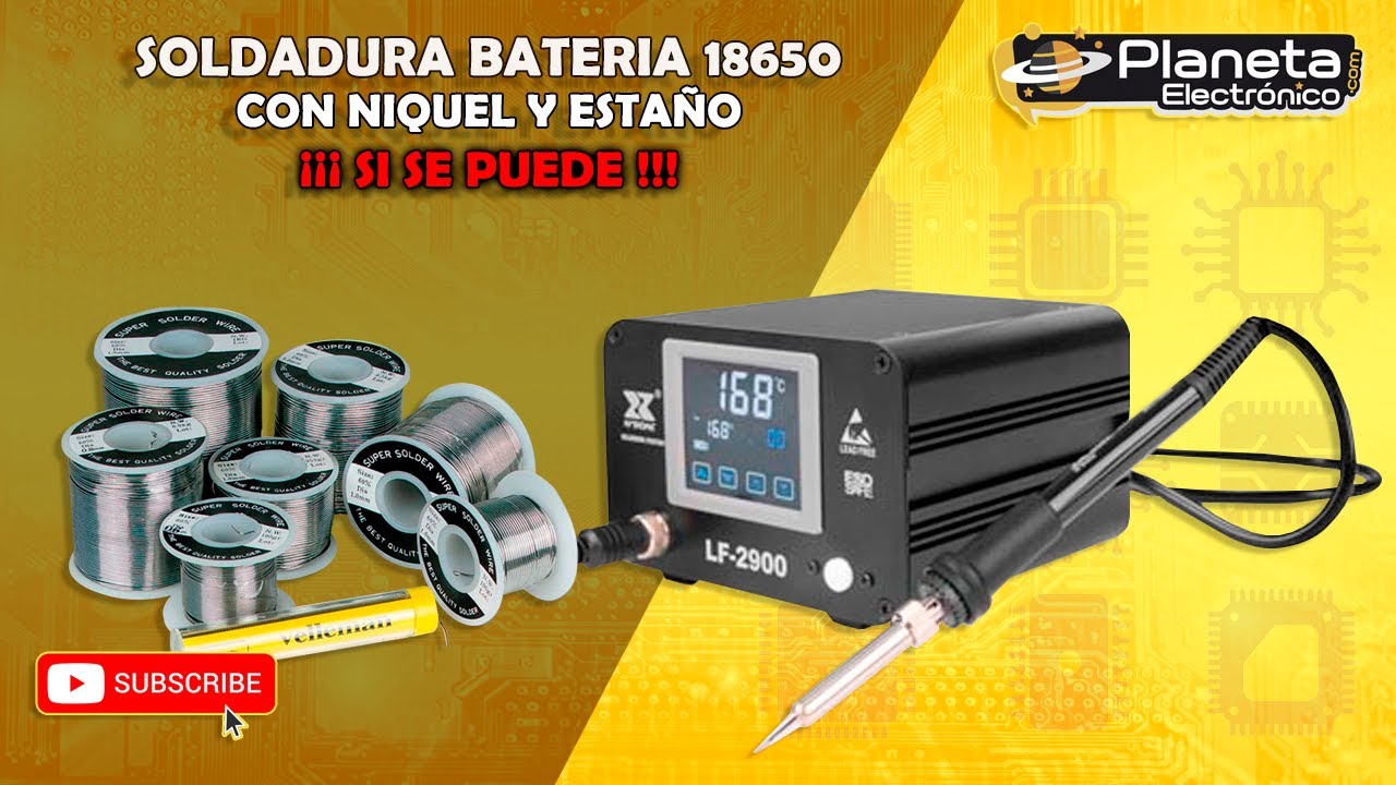 Soldadura de 18650 con niquel y estaño SI, SE PUEDE !!