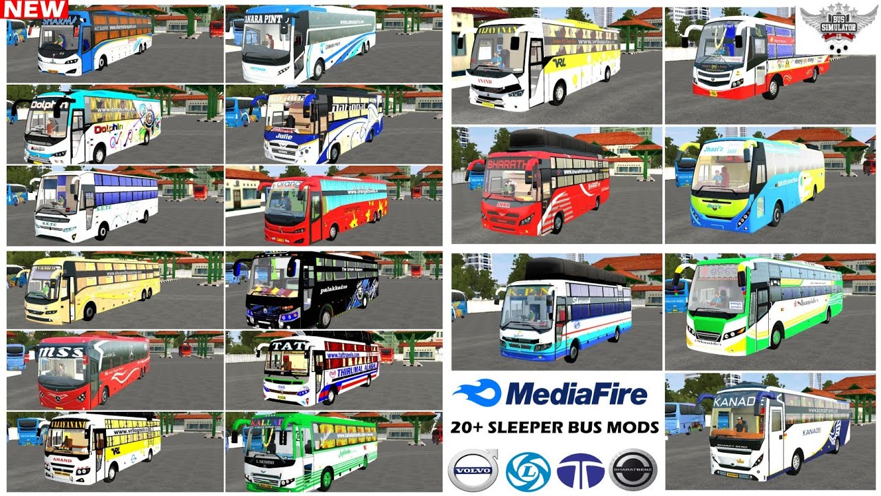 Top 20 Luxury Sleeper Bus Mod For Bus Simulator Indonesia | Bus Mod For Bussid | Indian Bus Mod