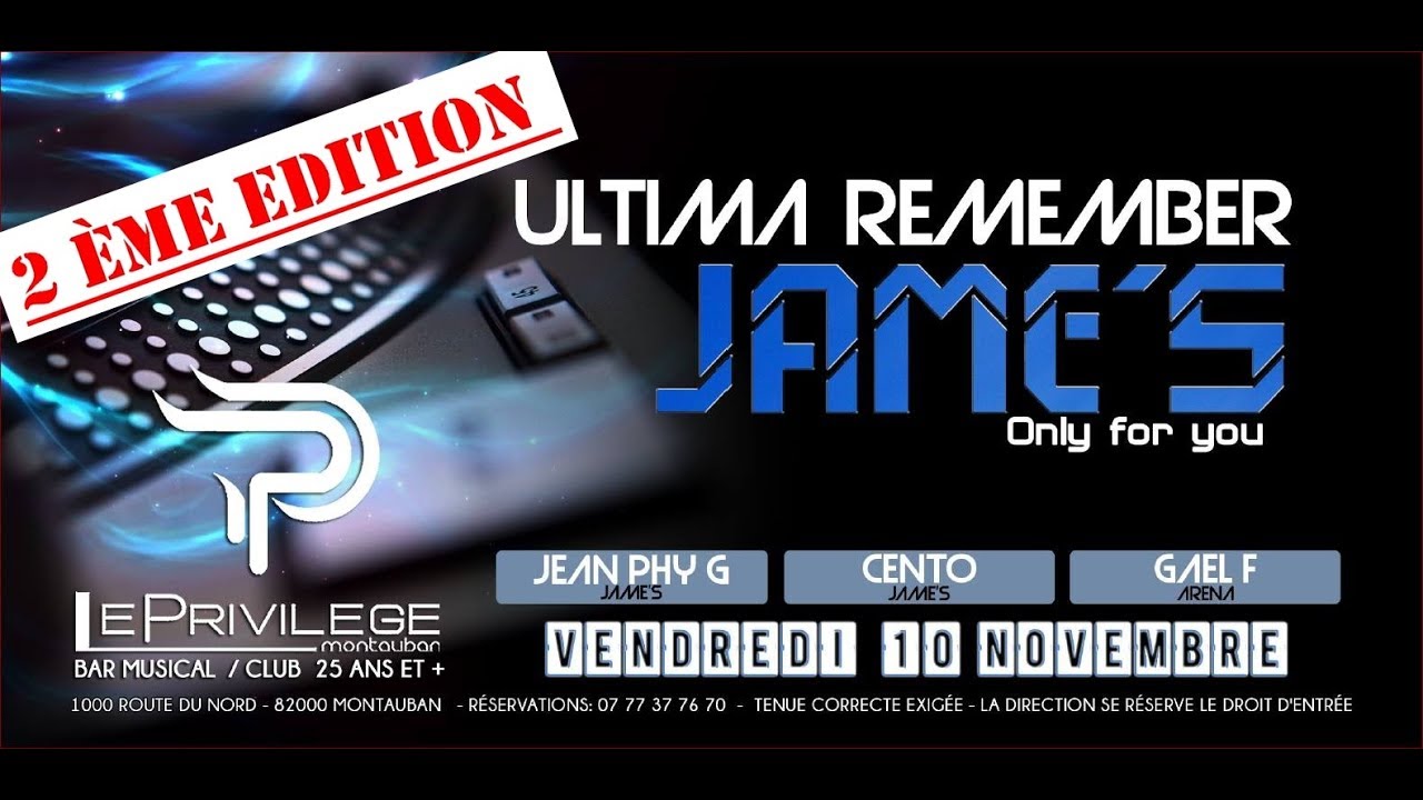 ULTIMA REMEMBER JAME'S 2017  [ 2H de Live ]