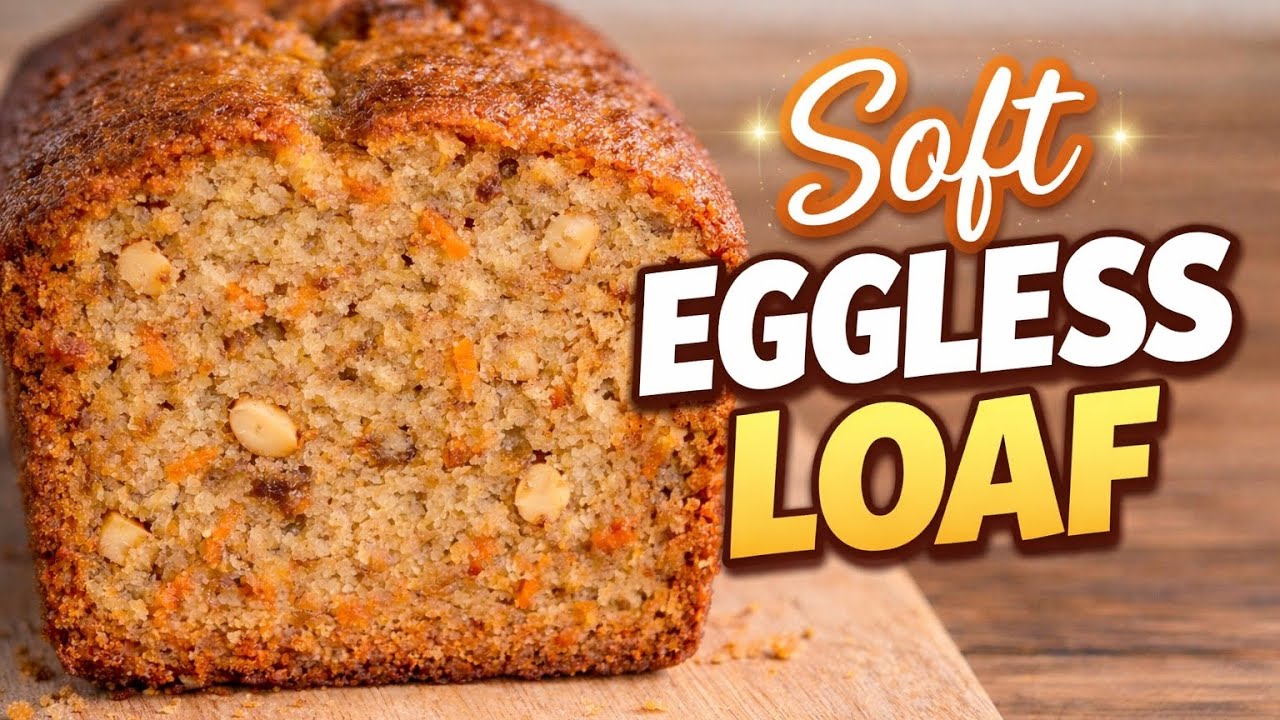 Eggless Carrot Loaf Recipe | Soft & Moist (No Eggs Needed)