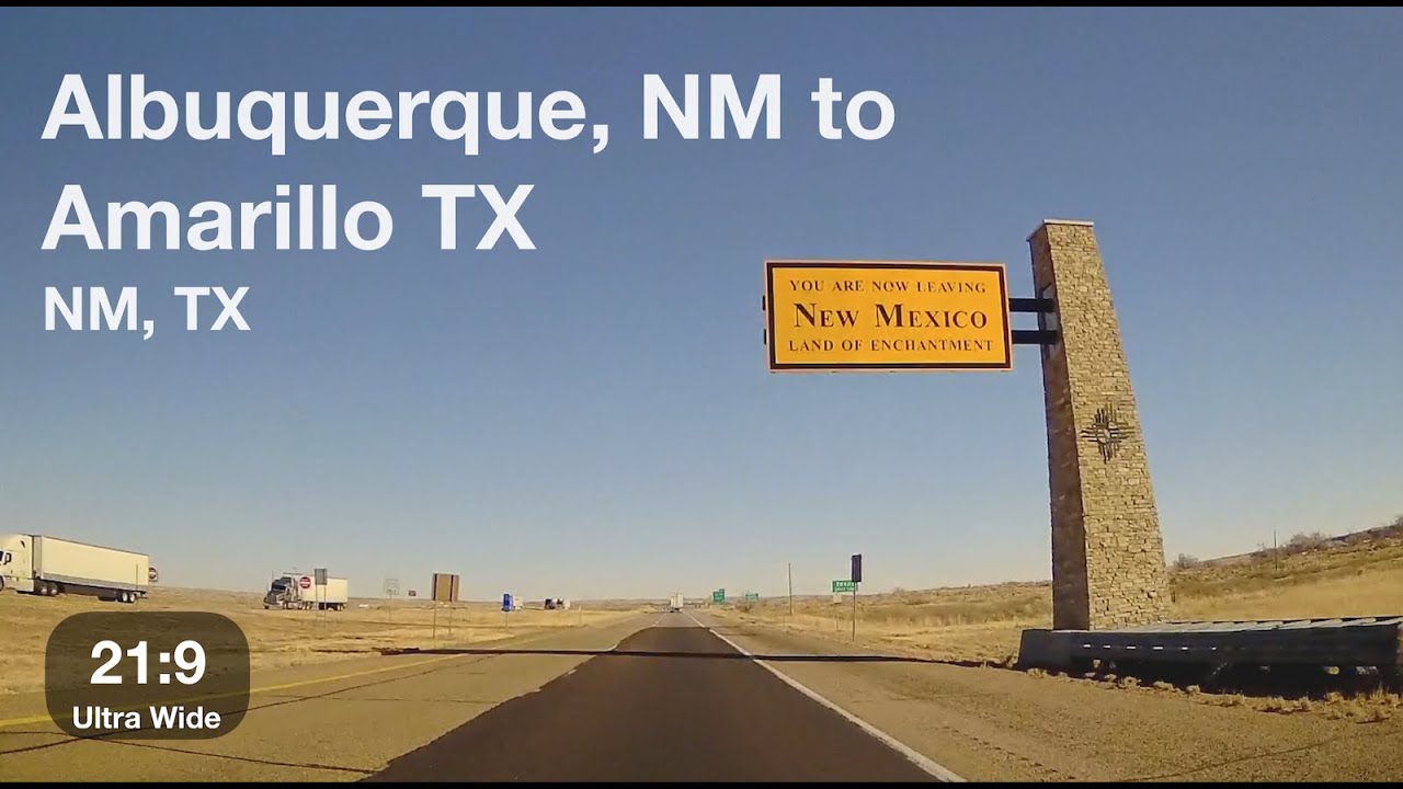 Albuquerque, NM to Amarillo, TX | 21:9 Aspect Ratio, 60fps