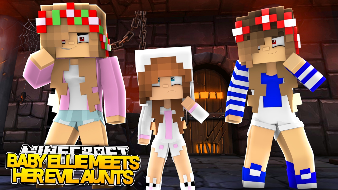 BABY ELLIE MEETS HER EVIL AUNTS KELLY & CARLY! | Minecraft LittleKelly (Roleplay)