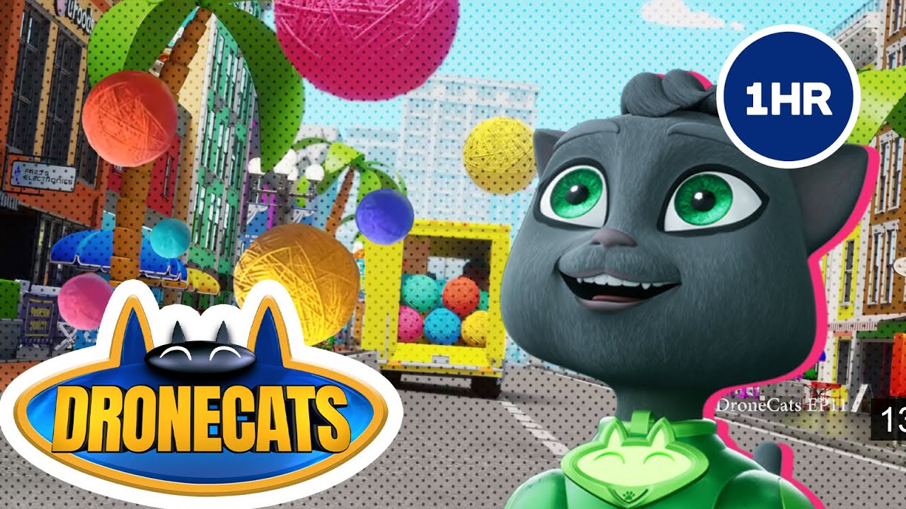 🕰️ DRONECATS: 1 HOUR LONG! 😸 | Superhero Cartoon | 21