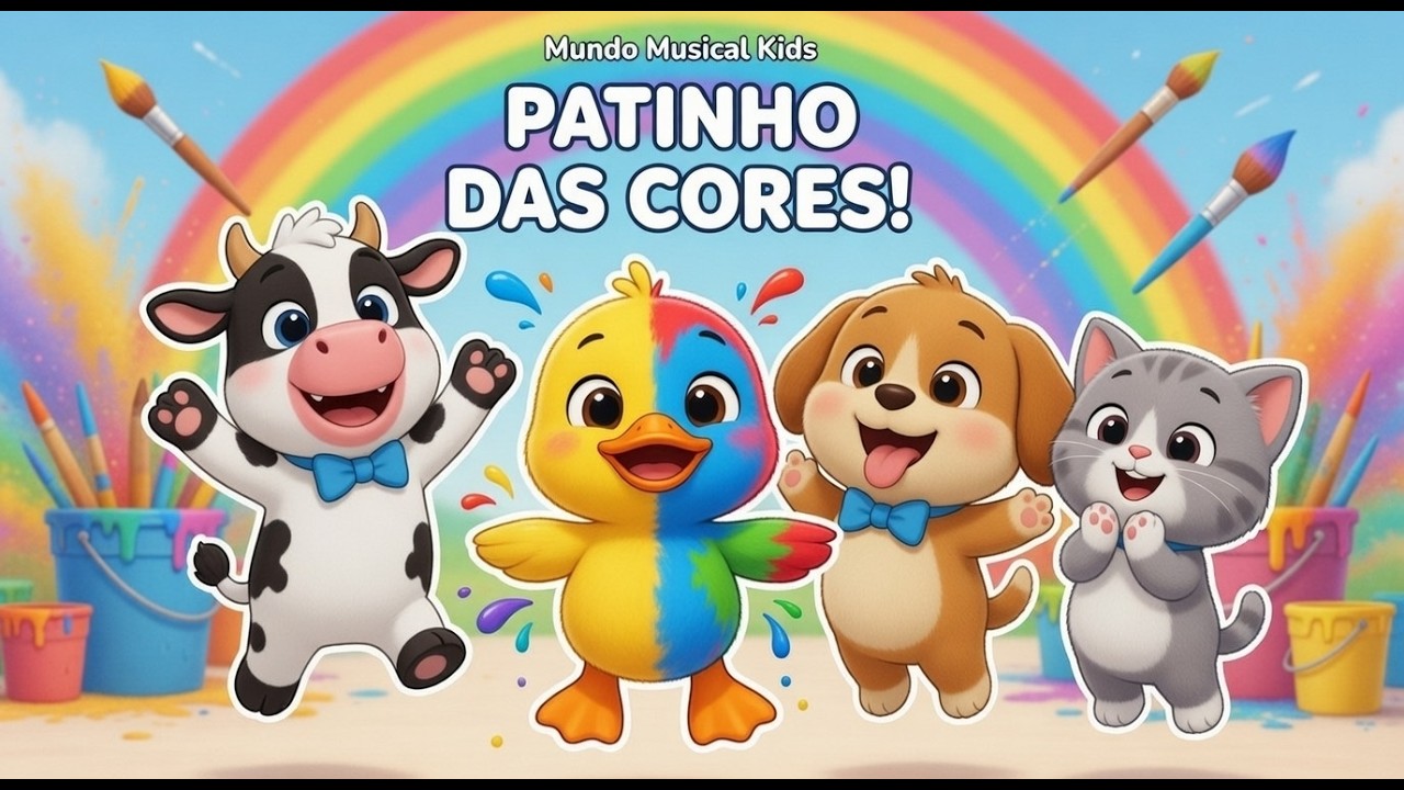O Patinho das Cores 🐥🌈 | Aprende as Cores Cantando | Música Infantil Animada | Mundo Musical Kids