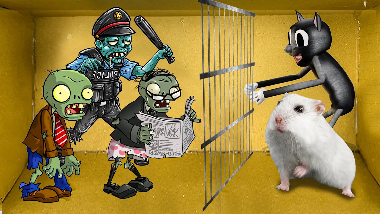 Hamsters escape from zombie prison - Maze With Traps | HAMGO & Monster