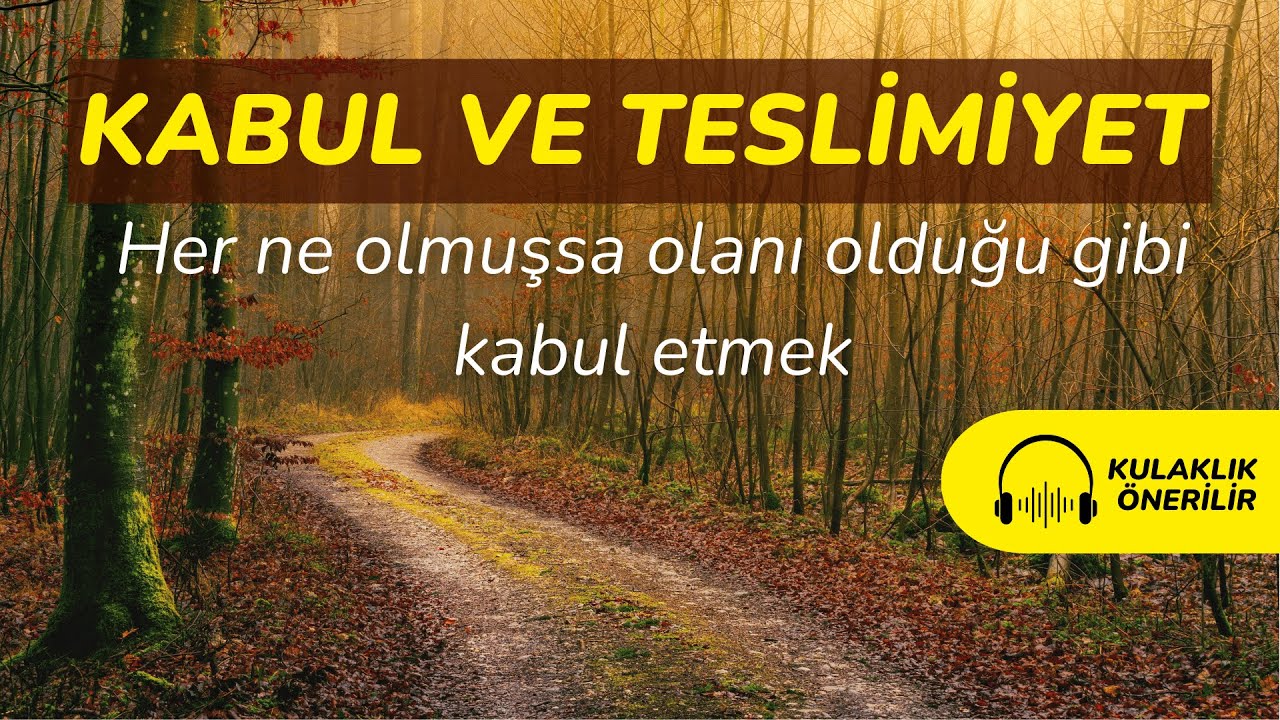 🌷 KABUL VE TESLİMİYET  - OLANA KABUL VERMEK - Eckhart Tolle - Erol Ersel Turan