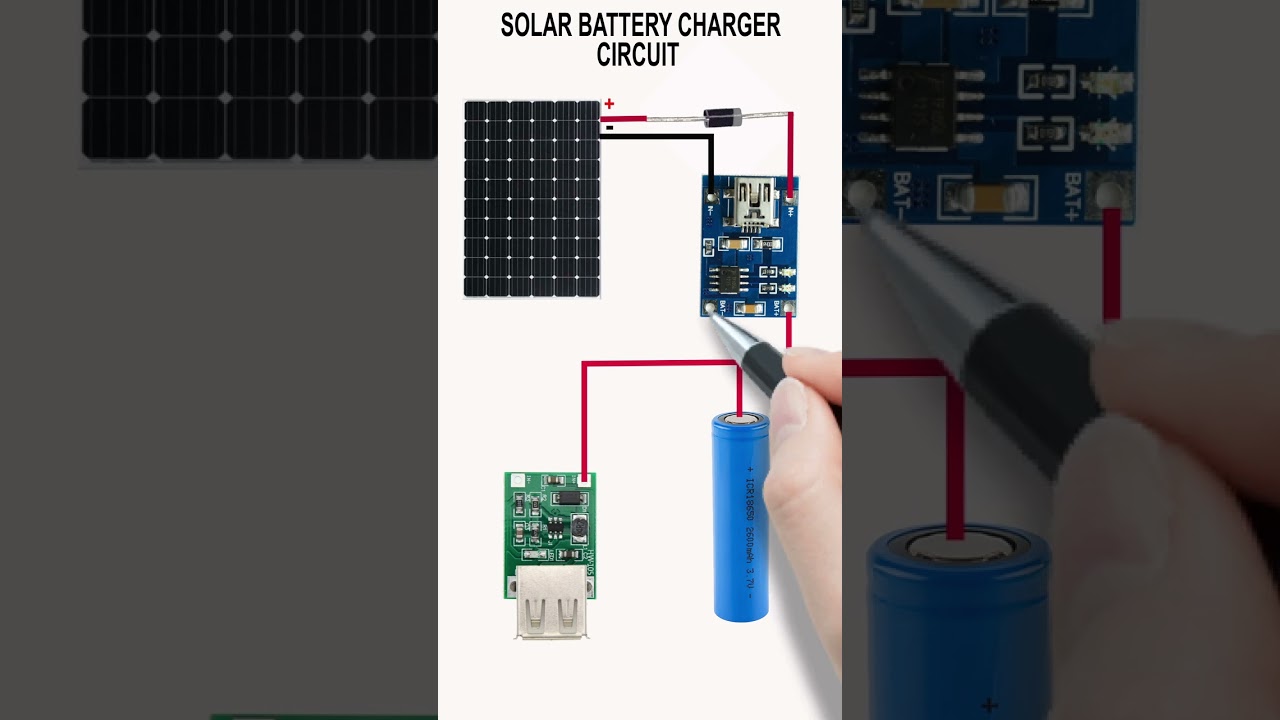 Solar Battery charger circuit #diy solar charger #battery charger