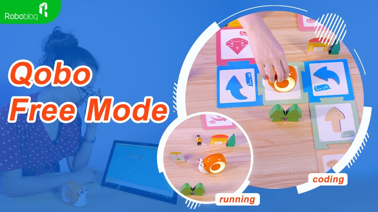 QOBO Free Mode -- Preschooler coding, physical coding, scratch, STEM toys for kids, STEAM education.