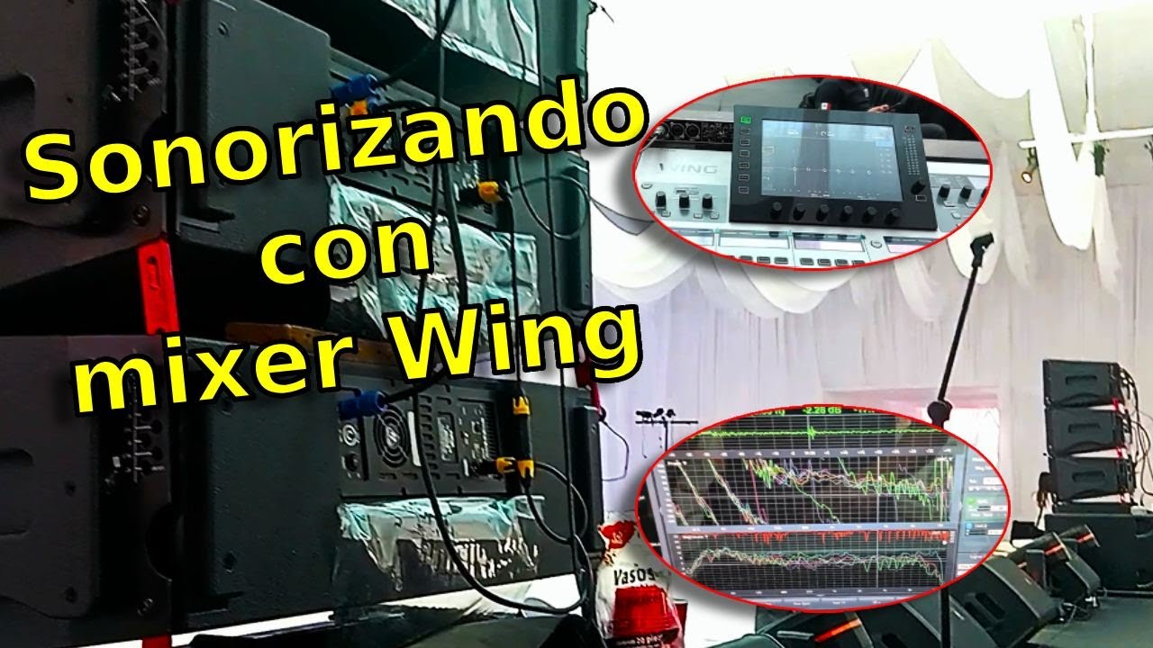 Sonorizando con mixer WIng y line array Thor!!    #behringer #shure