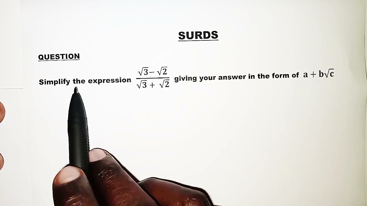 SURDS||simplification||rationalizing denominator